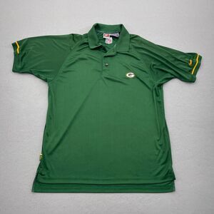 Vintage Green Bay Packers Nike Polo Shirt Men's Large  90s Green NFL Pro‎ Line